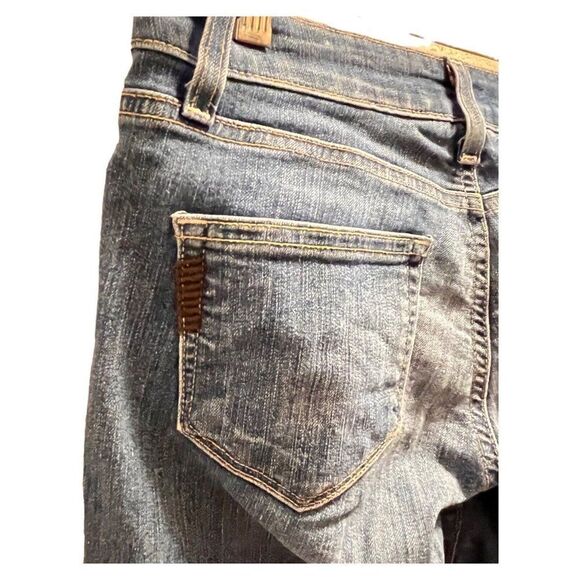 Paige Womens Size 24 Roxie Crop Blue Jeans Dark Wash Denim Low Rise Made in USA - Picture 5 of 9